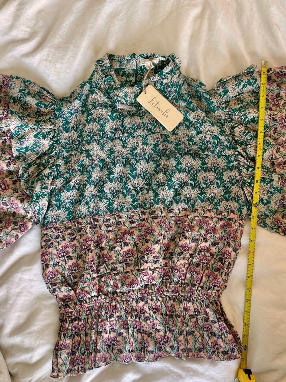 Anthropologie Let Me Be Floral high-necked top NWT - MEDIUM - Picture 2 of 8
